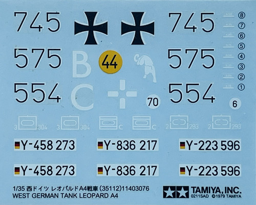 Decals west german tank - decals,